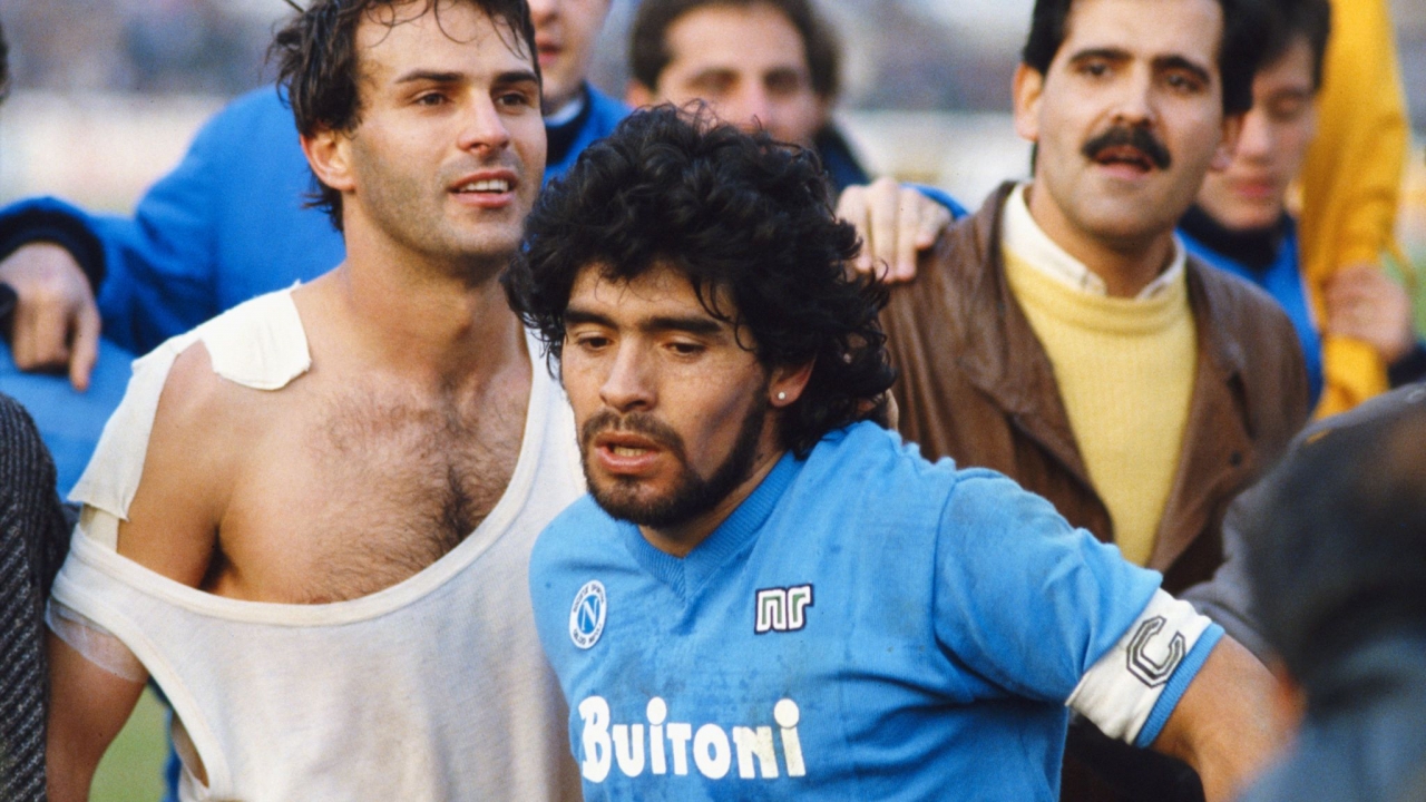 Img Maradona w barwach Napoli. Fot. ARC