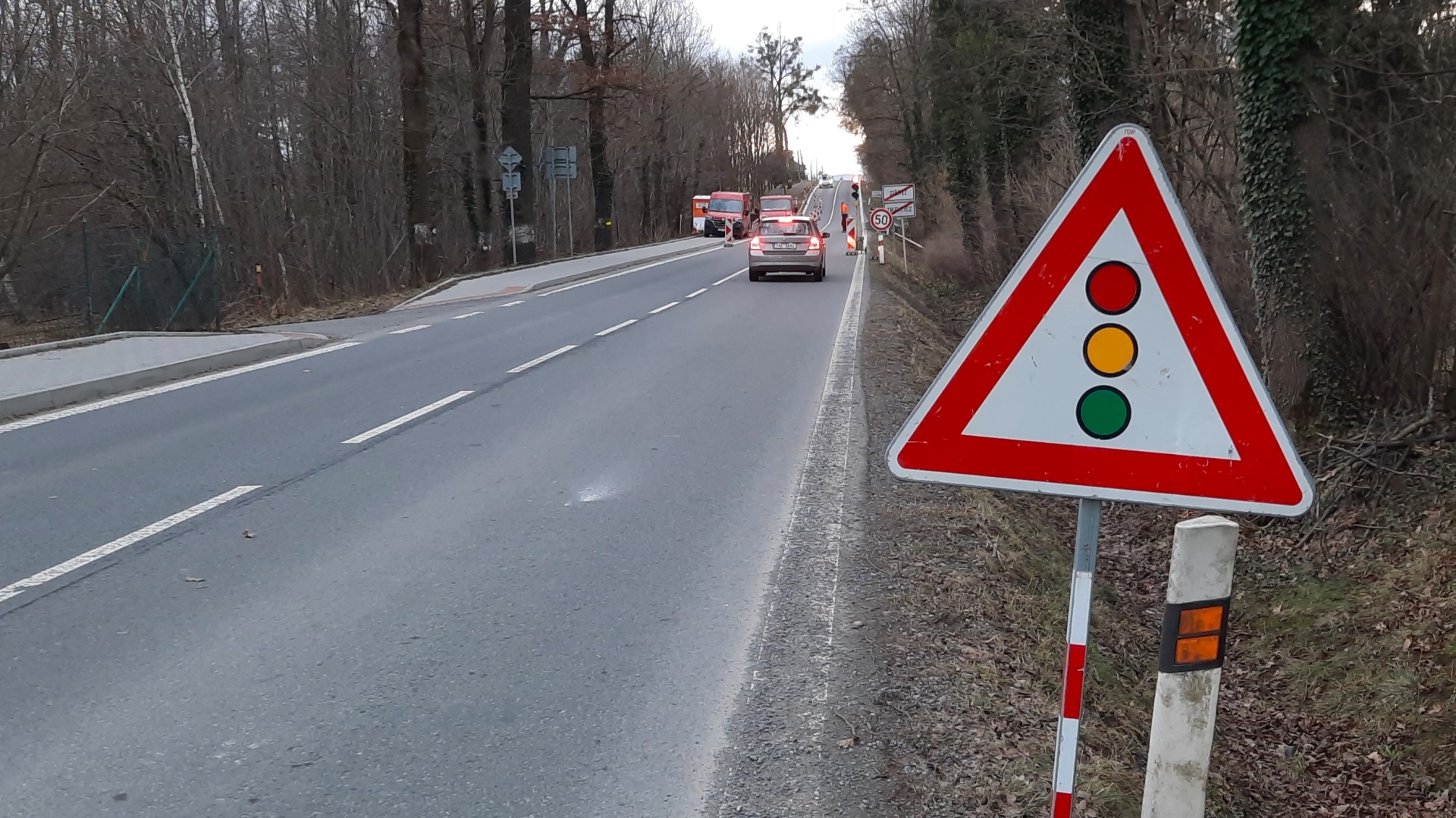 Img W Trzycieżu z powodu remontu mostu ruch pojazdów odbywa się wahadłowo. Fot. mat. prasowe