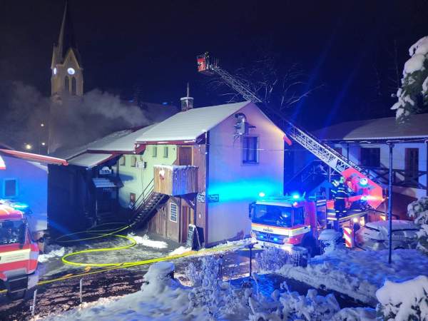 Image Trzyniec: Płonął pensjonat z restauracją. Czwartkowa akcja strażaków
